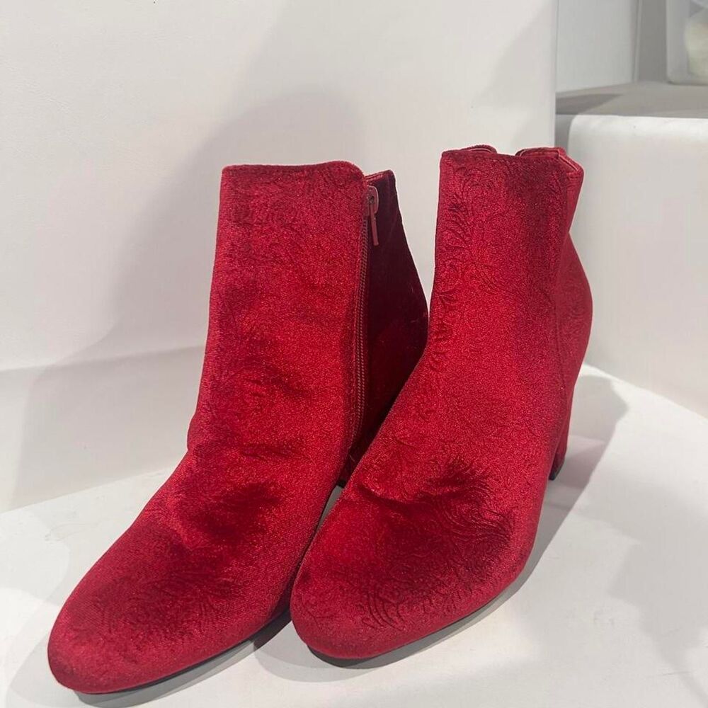Women's Red and Burgundy Boots